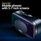 VRG Pro 3D VR Glasses Virtual Reality Full Screen Visual Wide-Angle Smart Headset Helmet For 5-7 Inch Smartphone Video Game