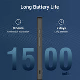 Wooask W12 Smart Translator Real Time Voice Translator Two Way Instant Language Translation Device for Travel Business