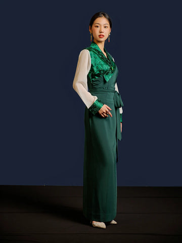 Summer New Style Tibetan Clothing for Women Pure Color Slimming Lhasa Dress Trip Shoot