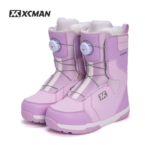 XCMAN Professional Ski Shoes Warm Waterproof Snowboard Boots Non-Slip Leather Breathable Snow Ski Boots Ski Equipment