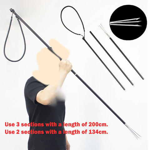 Black 3-Piece Aluminium fishing harpoon Fishing 5-tooth Forks Spear Fishing Pole Fishing Spear Harpoon Fork Diving Spear Gun