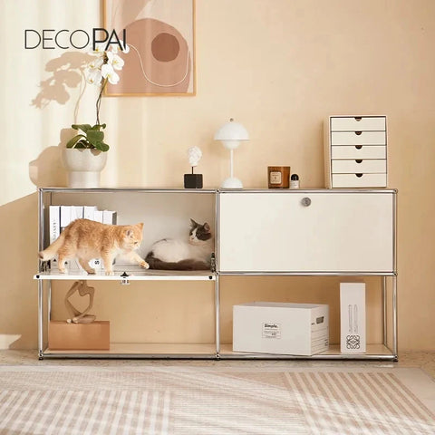 Storage Cabinet Sideboard Haller Cabinet Storage Shelf Module Modular DIY Furniture Stainless Steel Metal Board