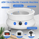 Electric Pottery Wheel Machine With Detachable ABS Basin 13cm Pottery Plate for Ceramic Working Clay Crafts DIY Hand Tools