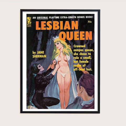 Vintage Lesbian Women Pulp Book Cover Poster and Prints Canvas Painting Wall Art Pictures for Living Room Home Decor Gift