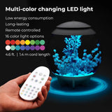 Mini Aquarium Modern Compact Water Tank for Desktop or Desktop Display Fish Tank Grey Fish Aquatic Pet Supplies