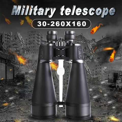 Wide-angle Lens Powerful Binoculars Long Range HD 80MM Large Diameter Professional Telescope BAK4-Prism Waterproof for Camping