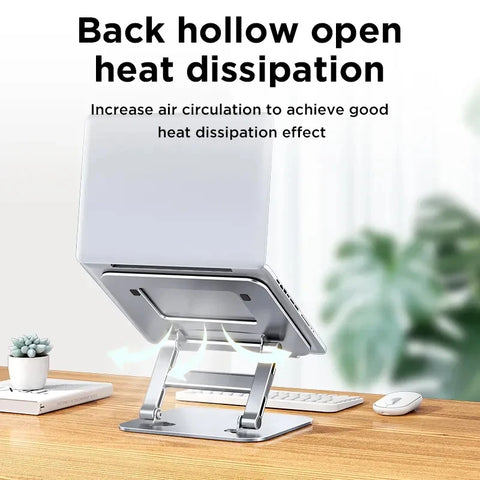 Laptop Stand Foldable Aluminium Alloy Portable Laptop Stand High Quality Computer Stand Suitable For Laptops Up To 17.3 Inch