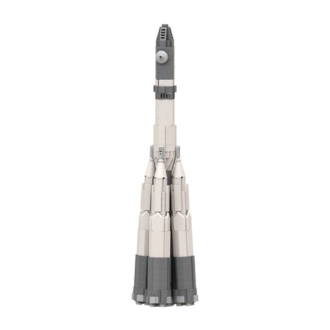 MOC 1:110 Scale Vostok Rocket Family Soviet R-7 Building Block Kit Space Station Launch Vehicle Brick Model Kids Toy Best Gift