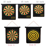 12/15/17 Inches Magnetic Dart Board Darts Suit Double Sided Flocking Dartboards Dart Plate of Safety Dart Safety Game Board Toy