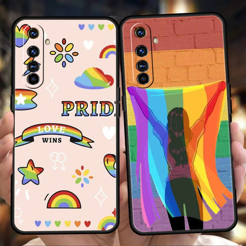 Gay Lesbian LGBT Rainbow Pride ART Phone Case For Oppo A12 A15 A16 A74 A76 Find X5 Pro A54 A53 A52 A95 Reno 6 7 SE Z A9 2020 Pro