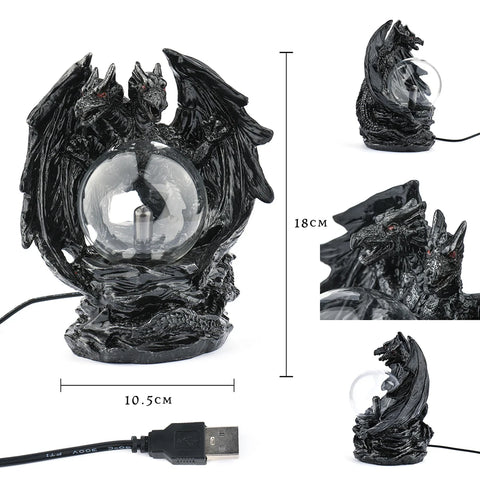 Dragon Series Crystal Plasma Lamp 5V USB 3-4 Inch Glass Ball Touch Induction Science Enlightenment Cool Indoor Table Decoration