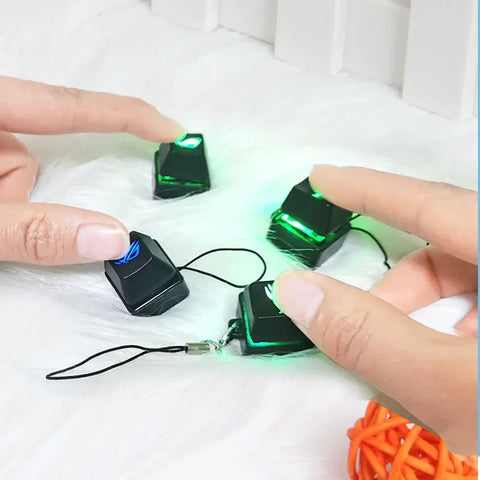 Mechanical Switch Keychain Fidget Gadget Led Light Relief Stress Toy