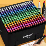 Colour Double Headed Oily Marker Set Sketch Drawing Graffiti Art Markers for Student School Supplies Stationery