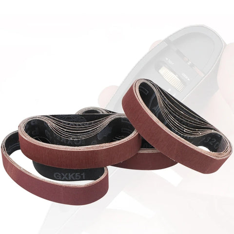 10x/Set 25x330mm Sanding Belts 120/320/600 Grits Belt Sander for Wood Polishing