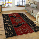Ancient Egyptian Ideographic Sign Symbols Mythological Carpet Rug for Home Living Room Bedroom Sofa Doormat Decor,Non-slip Mat