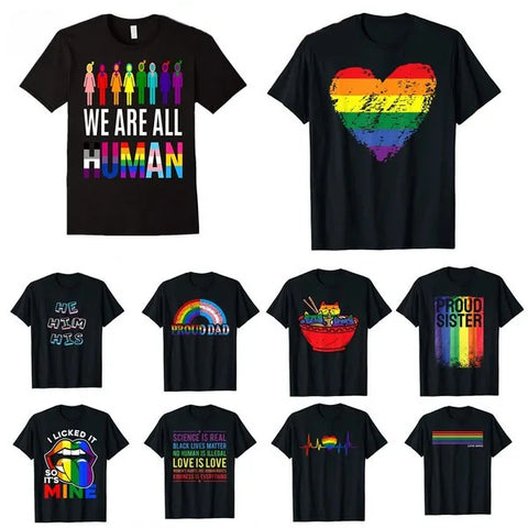 LGBT Pride Flag Meaning Gay Proud & Lesbian Rainbow Flag T-Shirt Bisexual Transgender LGBTQ Men Women Tee Tops Clothing