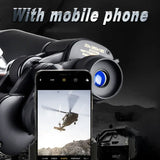 Wide-angle Lens Powerful Binoculars Long Range HD 80MM Large Diameter Professional Telescope BAK4-Prism Waterproof for Camping