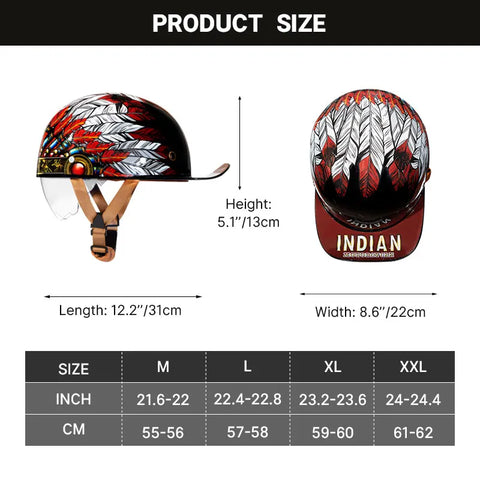 Retro Motorcycle Baseball Cap Helmets with Sun Visor Lens Moto Equipment Scooter Helmet Half Face Riding Racing Motorbike Casco