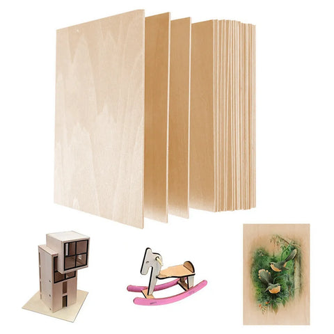 Thin Balsa Wood Sheets Unfinished Plywood Sheets with Smooth Surfaces Can Be Cut and Painted to Any Shape DIY Craft Accessories