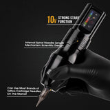 XNET EXO Wireless Tattoo Machine Kit with Extra 2100mAh Power Supply 40 Mixed Tattoo Cartridges for Tattoo Artists