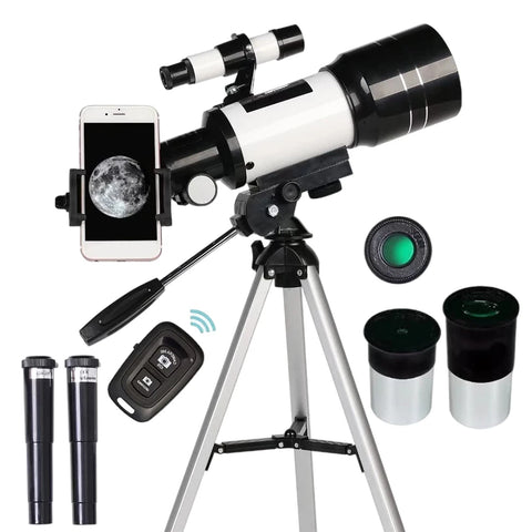 Telescope for Adults&Kids 300mm Portable Telescope 15X-150X Astronomical Refracting Telescope Astronomy Beginners Gifts