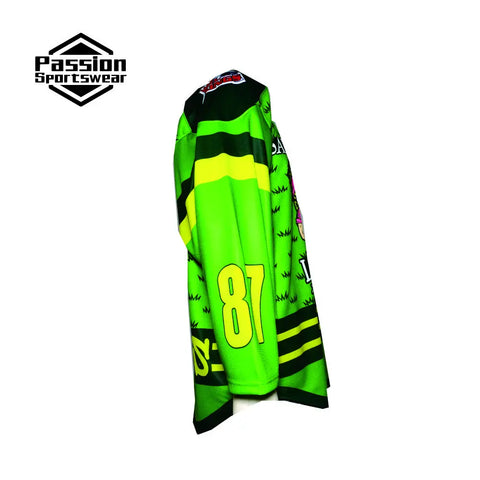 Custom College Hockey Jersey Competition Training Jerseys With Any Name Logo and Number Lawn Background