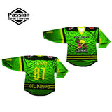 Custom College Hockey Jersey Competition Training Jerseys With Any Name Logo and Number Lawn Background